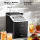 Льдогенератор Midea, кубиковый лед для домашнего использования, небольшой мини-льдогенератор, квадратный лед для общежития, полностью автоматическая очистка, планирование, для приготовления холодных напитков в офисе MBJ-15F17E - изображение 7