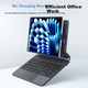 Новая клавиатура BOW Hangshi HA354 2025 Magic Keyboard для iPad 9-го поколения, совместимая с Apple Air 5/4, магнитный защитный чехол, встроенная пятиуровневая подсветка, черная. - изображение 10