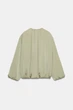Легкая женская куртка-бомбер Zara светлый хаки S,арт.8372/102/506 - изображение 7