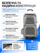 Сумка переноска для кота кошки собаки домашних животных двухместная сумка с окошком и выдвижной ручкой на колесиках колесах кошачьи сумки для переноски котов кошек маленьких собак серая (002259) - изображение 3