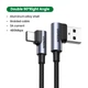 Кабель UGREEN US176 Right Angle USB-A to USB-C Cable 1m (Space Gray) - изображение 3