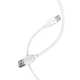 Кабель BOROFONE BX14 USB to Type-C 2.4A, 3m, PVC, TPE connectors, White - изображение 4