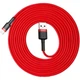 Кабель Baseus Cafule Lightning to USB-А 2m Red (CALKLF-C09) [169523] - изображение 2