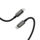 Кабель ACEFAST C23-01, USB to iP, 30W,1.2m, Nylon, Zinc alloy + TPE connectors, Black - изображение 5