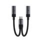 Аудиокабель ACEFAST J14 USB-C 2-in-1 charging audio adapter Black - изображение 3