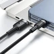 Кабель ACEFAST C22-04, USB to Type-C, 3A, 1.2m, Nylon Braid, Aluminum Alloy + TPE connectors, Black - изображение 6