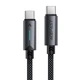 Кабель ACEFAST C19-03, Type-C to Type-C, 60W, 1.2m, Nylon Braid, Aluminum Alloy connectors, Black - изображение 1
