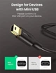 Кабель UGREEN USB 2.0 A Male to Mini 5 Pin Male Cable 2m (Black) - зображення 4