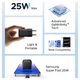 Мережевий зарядний пристрій UGREEN X517 25 Вт USB-C PD/QC з кабелем Type-C чорний - изображение 8