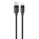 Кабель ACEFAST C16-04, USB to Type-C, 3A, 1.2m ,TPE, TPU connectors, Black (6974316283812) - изображение 1