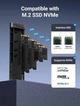 Внешний карман Ugreen CM767 USB 3.2 M.2 NVMe Grey (UGR-35267) - изображение 3