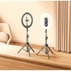 Набор блогера RTAKO ZJ-ZBT01 Live Streaming Stand with Ring Light and Floor Tripod (6942063215400) - зображення 4