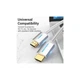 Кабель мультимедийный HDMI M to HDMI M 5.0m V2.1 4K60Hz braided aluminum alloy gray Vention (AABIJ) - изображение 3