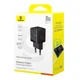 Мережевий зарядний пристрій на 30W Baseus Palm Fast Charger (USB-A, Type-C, QC3.0, PD3.0). Black - зображення 10
