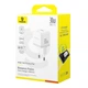 Мережевий зарядний пристрій на 30W Baseus Palm Fast Charger (USB-A, Type-C, QC3.0, PD3.0). White - зображення 10