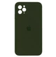 Чохол Silicone Premium case з захистом камери для iPhone 11 Pro Max Full Camera Protective dark olive 9577 - изображение 2