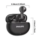 Навушники Philips TAT1199 бездротові, швидке заряджання (Bluetooth 5.4, 70 годин роботи) black - изображение 9