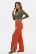Штаны женские однотонные оранжевого цвета Fashion размер 42-44 (217278) - изображение 2