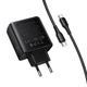 Мережевий зарядний пристрій HOCO C160A Upgrade PD charger Type-C cable 65W Black - зображення 4