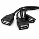 USB-разветвитель 1 на 2 USB-A Male — 2×USB-A Female для питания и передачи данных, 15 и 30 см, 2 шт. - изображение 3