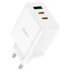 Мережевий зарядний пристрій HOCO C126A Pure power three-port 40W White - изображение 1