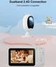 Беспроводная видеоняня Baby Monitor SM-52 с аккумулятором, HD экраном 4.3, ночным видением, двусторонней связью, записью на SD-карту памяти и дальностью работы до 300 м До 3 дней работы - изображение 3