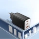 Зарядний пристрій Essager 2xUSB-C + 1xUSB PD67W QC4.0 FCP GaN black (ECT67W-LJB01-Z) - зображення 8