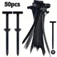 Стяжки 90×4 мм черные с фиксатором набор из 50 шт (HbP051760) - изображение 3