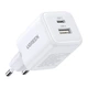Мережевий зарядний пристрій UGREEN X514 20W 2-Port GaN Fast Charger EU White - зображення 1