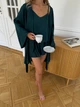 Пижама женская тройка халат майка шорты Priscilla Collection S-M зеленый - изображение 4