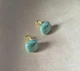 Жіночі сережки "Квадратики" 1.2 см jewelry Бірюзові - зображення 7