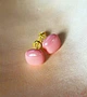 Жіночі сережки "Квадратики" 1.2 см jewelry Нюдові - зображення 4