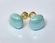 Женские сережки "Квадратики" 1.2см jewelry Голубые - изображение 7