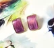 Жіночі сережки "Дуги" 1.2 см jewelry Фіолетові - зображення 11