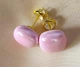 Жіночі сережки "Квадратики" 1.2 см jewelry Рожеві - зображення 2