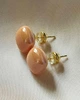 Женские сережки "Квадратики" 1.2см jewelry Карамельного цвета - изображение 5