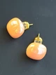 Женские сережки "Квадратики" 1.2см jewelry Карамельного цвета - изображение 6