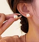 Женские сережки "Квадратики" 1.2см jewelry Золотистые - изображение 6