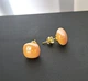 Женские сережки "Квадратики" 1.2см jewelry Карамельного цвета - изображение 10