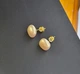 Женские сережки "Квадратики" 1.2см jewelry Золотистые - изображение 9