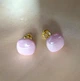 Жіночі сережки "Квадратики" 1.2 см jewelry Рожеві - зображення 8
