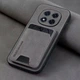 Шкіряний чохол OLGE з тримачем для карток для Xiaomi Redmi Note 15 Pro+ 5G Сірий - зображення 1