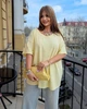Базова футболка з куліра, вільного крою з круглим вирізом мод ЕЛТ - 007 лимонний 50-58 - изображение 3