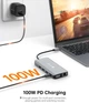 USB-C док-станция NOVOO 11 в 1 (Dual HDMI, VGA, Ethernet, PD 100W) мультихаб для ноутбука - изображение 6