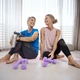 Набір неопренових гантелей Gymtek Hex G-42597 2 х 2 кг Фіолетовий (5905884425978) - зображення 9