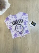 Дитяча укорочена футболка для дівчинки C&A 128 см смайлик nirvana з завʼязками - изображение 1
