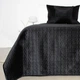 Покрывало евро ТЕП VELOUR Черный «Мозаика» 220×240 см велюровое стеганое - изображение 1