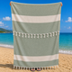 Рушник пештемаль Turkey Towel 100х180 см легкий великий для пляжу басейну бані сауни підстилка на дачу пікнік природу відпустку море ромб фісташковий - зображення 1