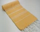 Рушник пештемаль Turkey Towel 100х180 см легкий великий для пляжу басейну бані сауни підстилка на дачу пікнік природу відпустку море полоса жовтий - зображення 2