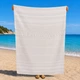 Полотенце пештемаль Turkey Towel 100х180 легкое большое для пляжа бассейна бани сауны подстилка на дачу пикник природу отпуск море полоса бежевый - изображение 1